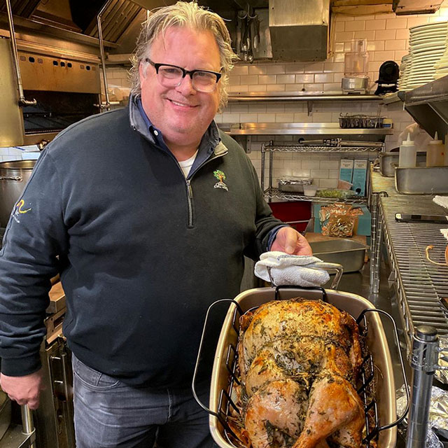 David Burke Cooking Turkey for Thanksgiving Grab n' Gobble available for order online.