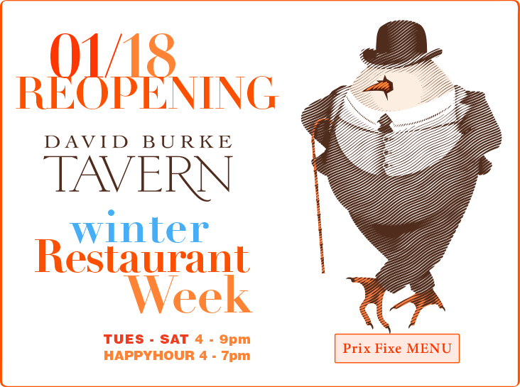 Winter Restaurant Week David Burke Tavern reopens January 18, 2022